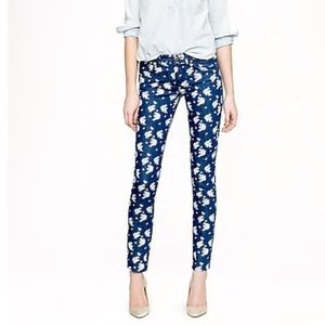 J. Crew Floral Cropped Matchstick Jeans